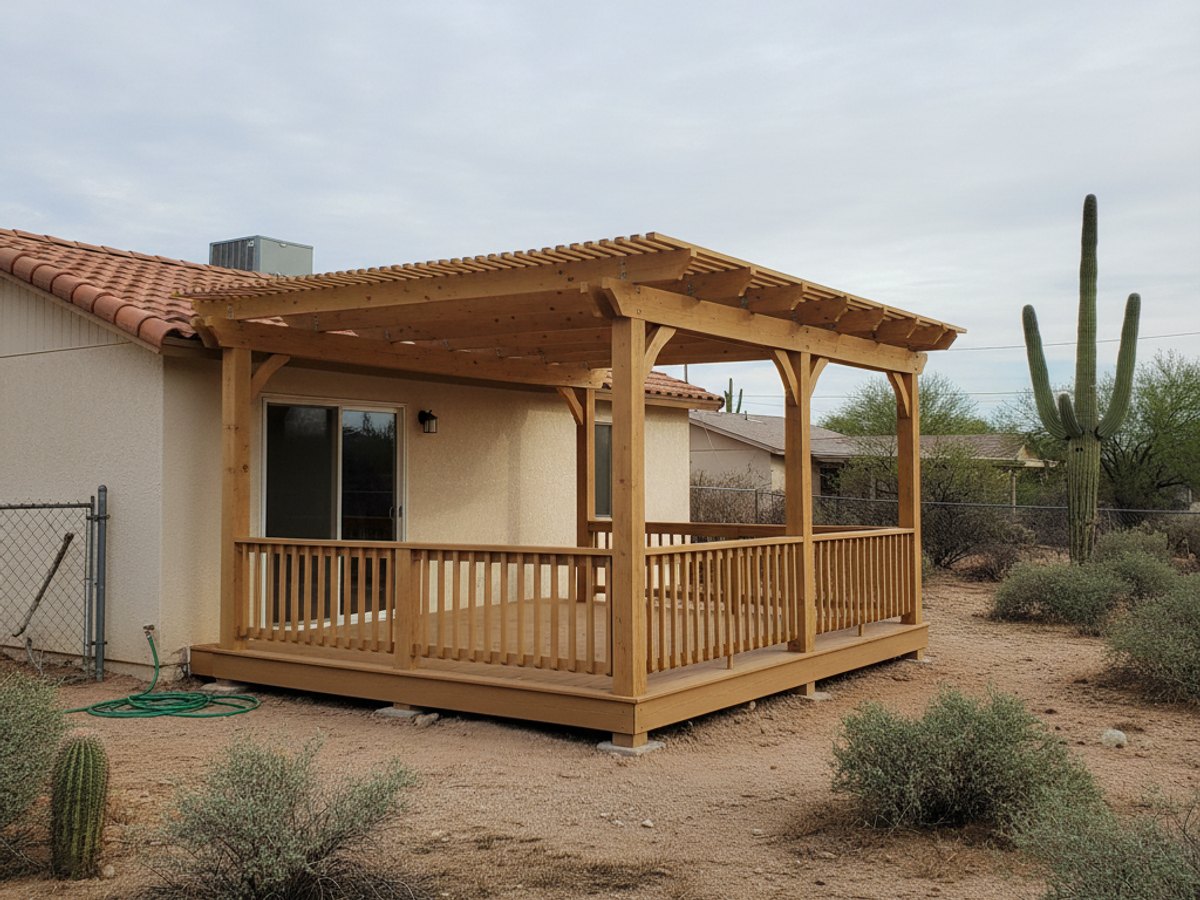 Deck Staining & Sealing completed by Paradise Deck Co in Oro Valley, AZ