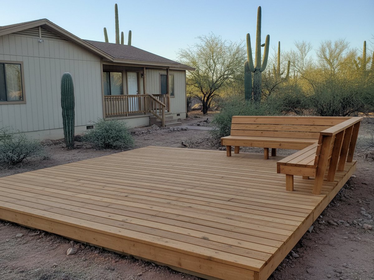 Paradise Deck Co crew working on a home