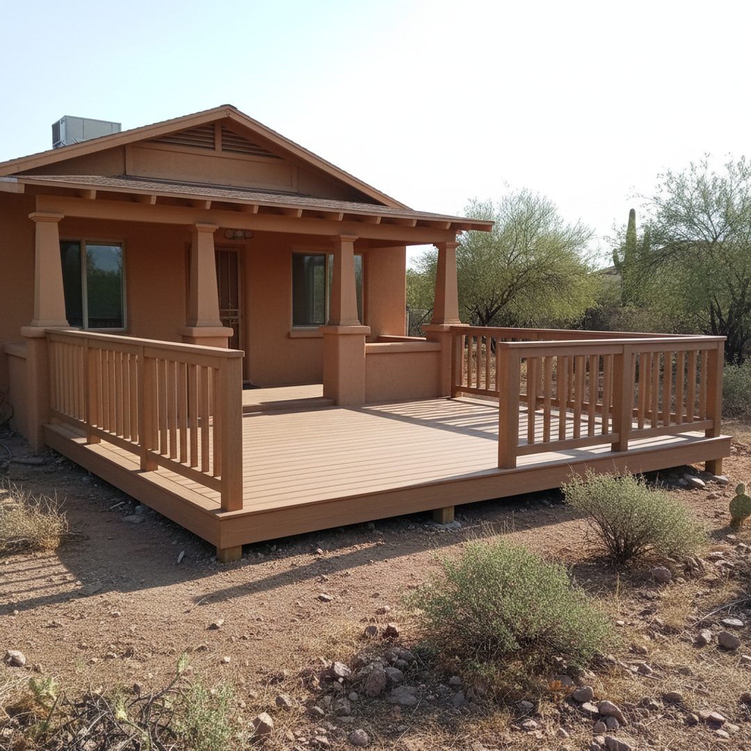 Deck Framing & Footing Repair completed by Paradise Deck Co in Vail, AZ