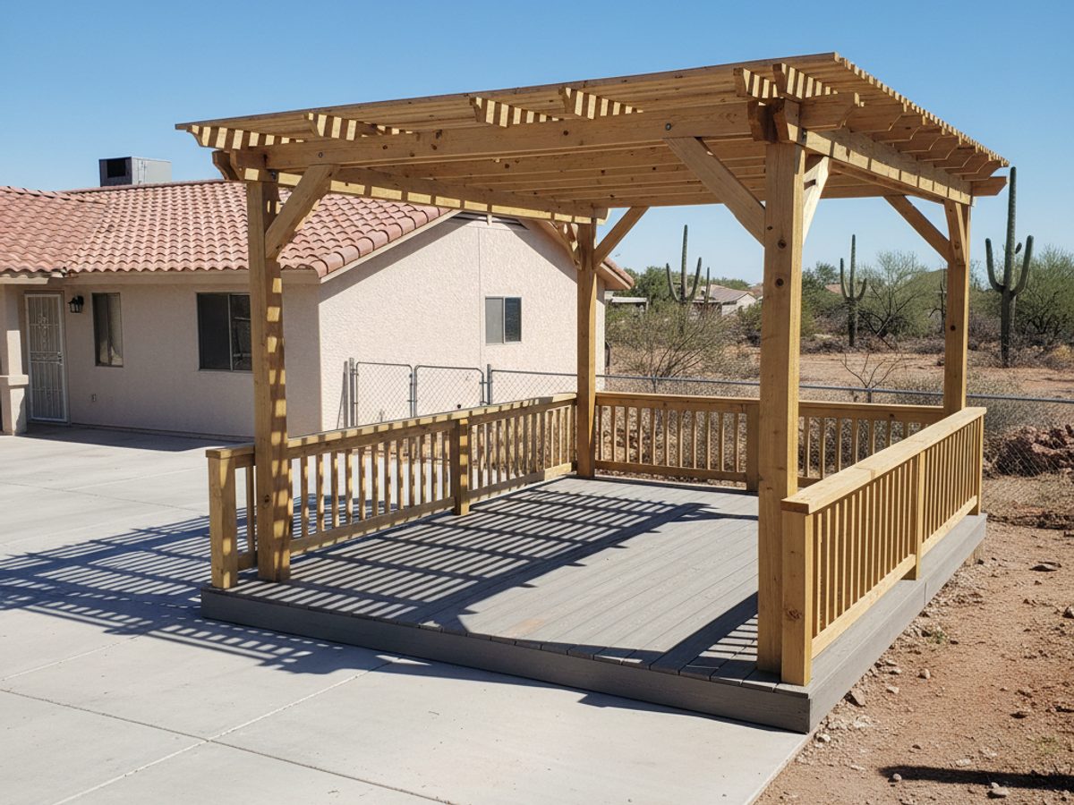 Deck Installation completed by Paradise Deck Co in South Tucson, AZ