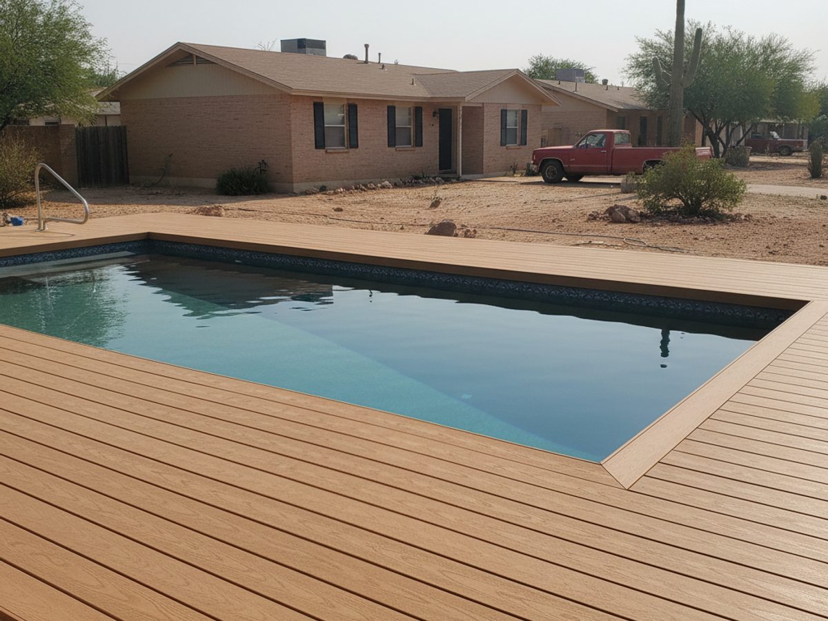 Composite Deck Installation completed by Paradise Deck Co in Sahuarita, AZ