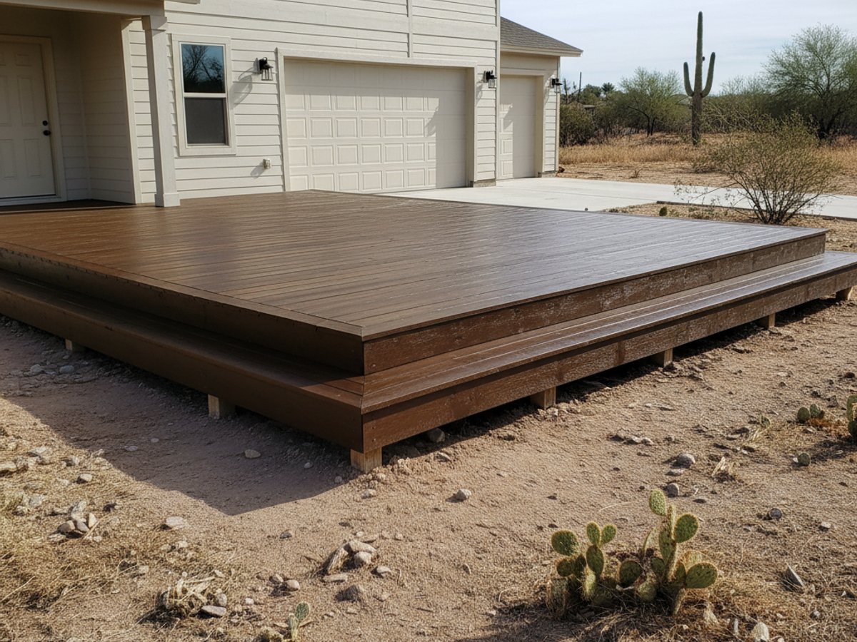Custom Deck Design completed by Paradise Deck Co in Oro Valley, AZ
