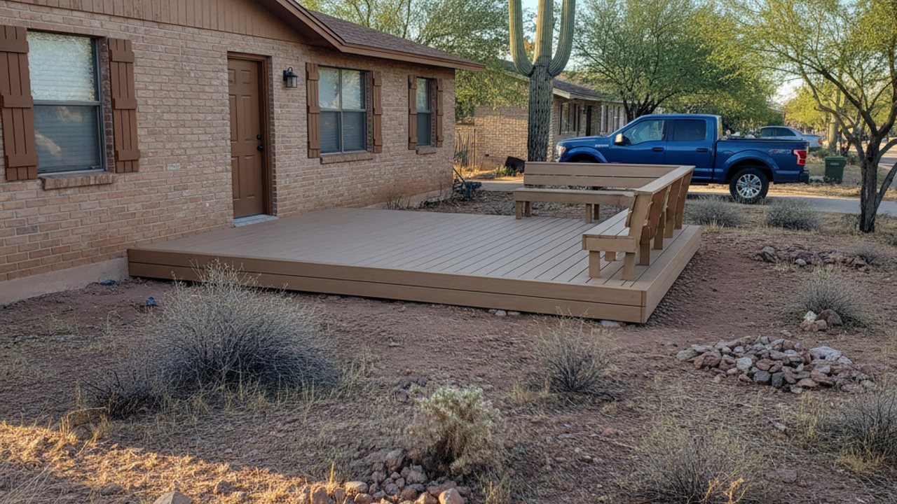 Deck Framing & Footing Repair completed by Paradise Deck Co in Tanque Verde, AZ